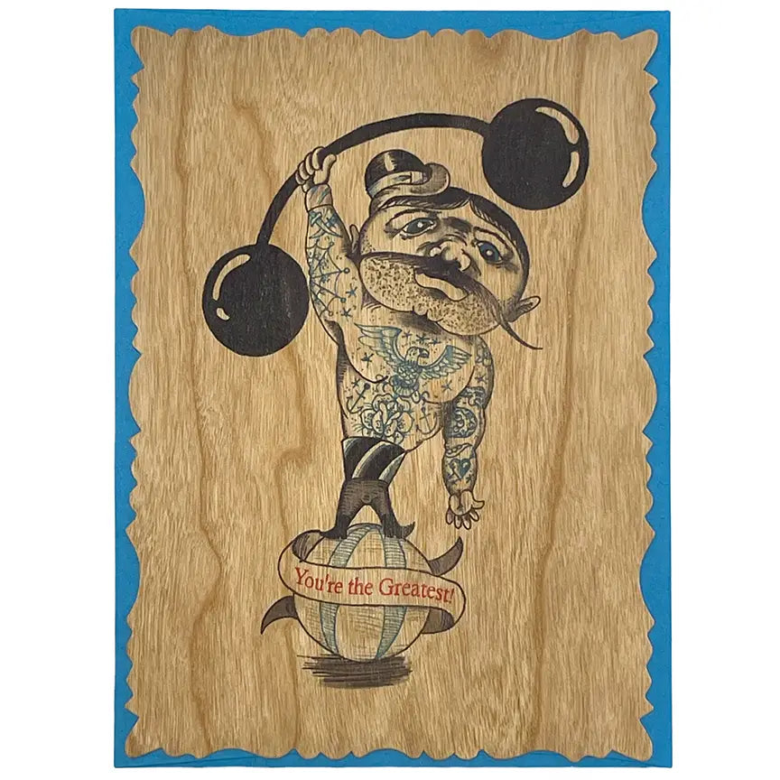 Wood Card Flat - You're the Greatest