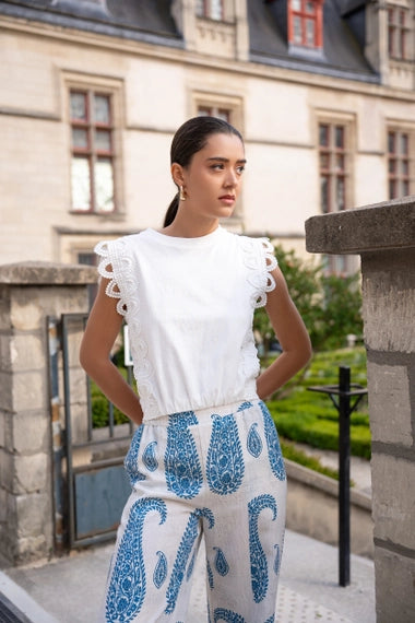 Lace Cotton Crop Top