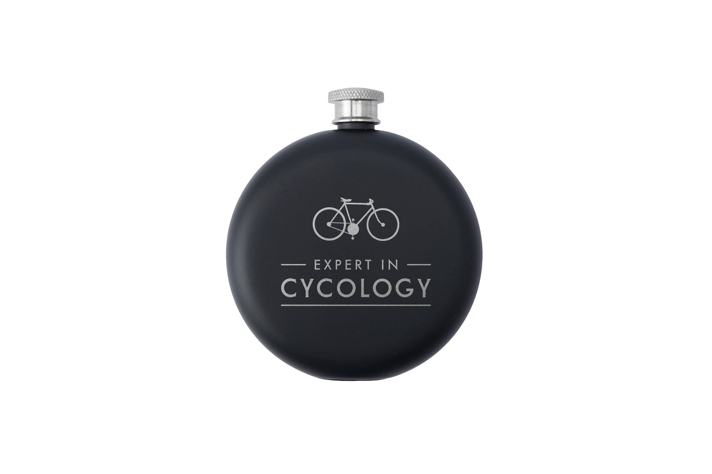 Expert In Cycology Hip Flask | Black