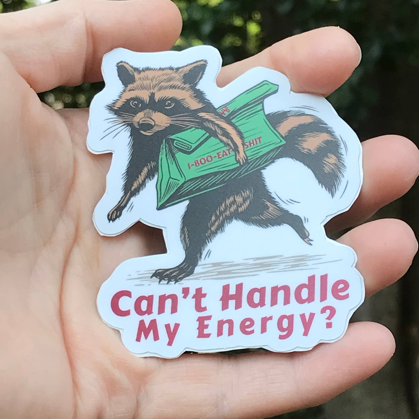 Raccoon With an Attitude Vinyl Sticker