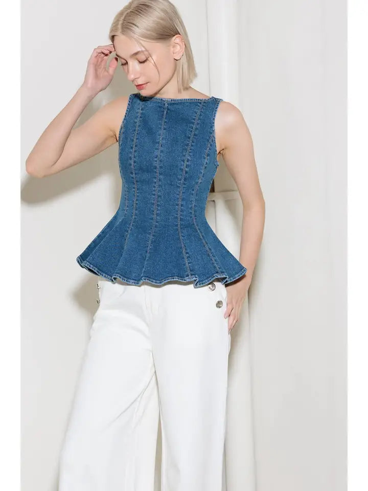 Nina Denim Top
