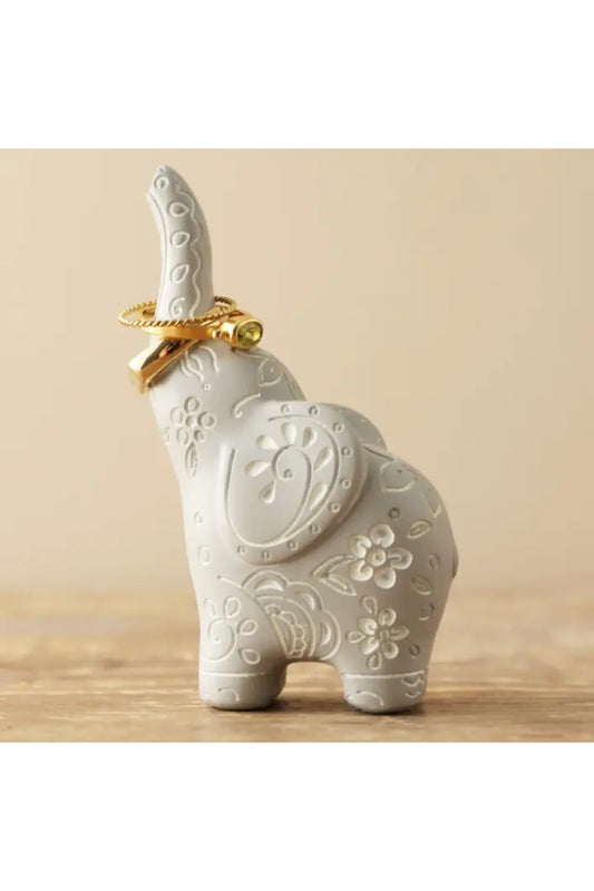 Grey Elephant Ring Holder