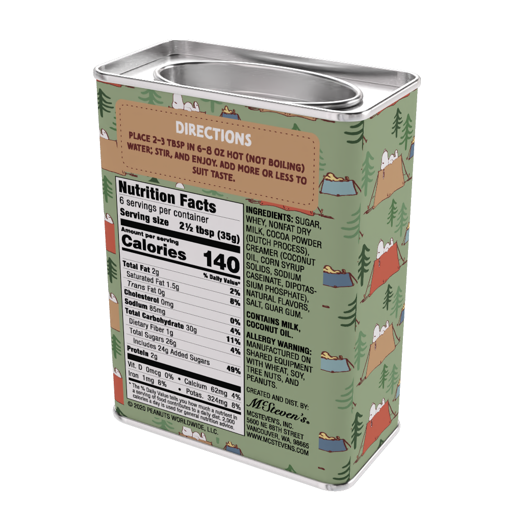 Peanuts® Snoopy Camp Life Chocolate Cocoa (8oz Tins)