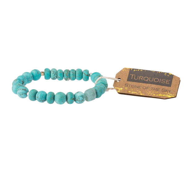 Stone Stacking Bracelet- Turquoise