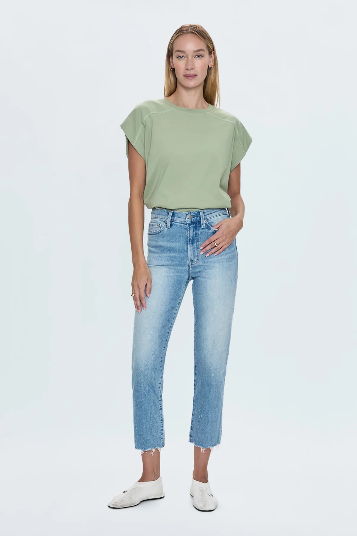 Charlie High Rise Classic Straight Ankle Jean