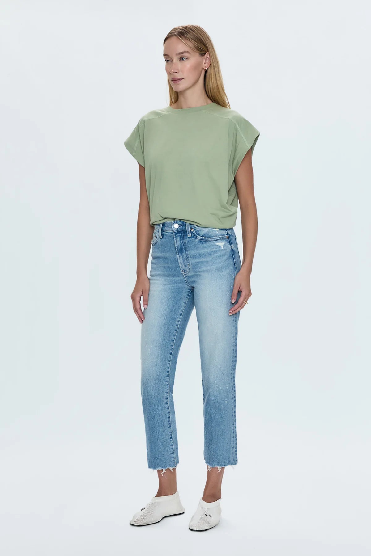 Charlie High Rise Classic Straight Ankle Jean