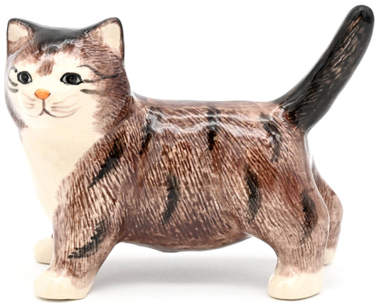 Decorative Miniature Ceramic Tiny Tabby Cat