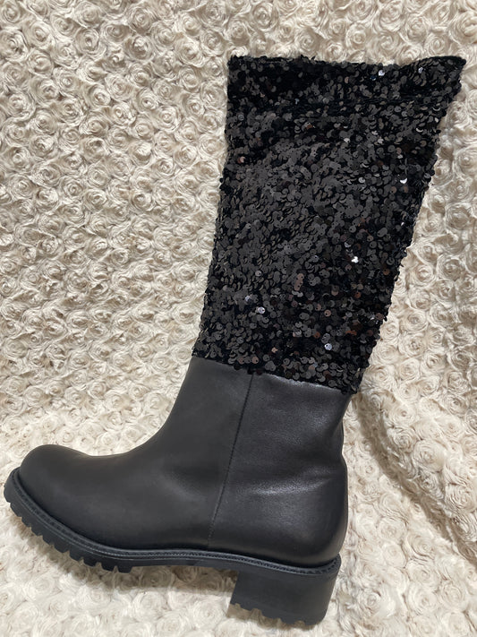 Sequined High Boots