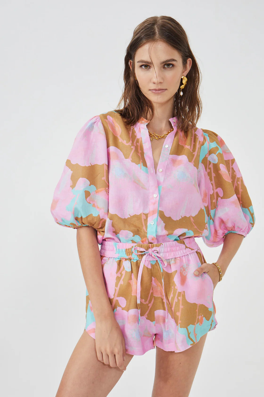 Bubble Linen Shirt | Aquarela