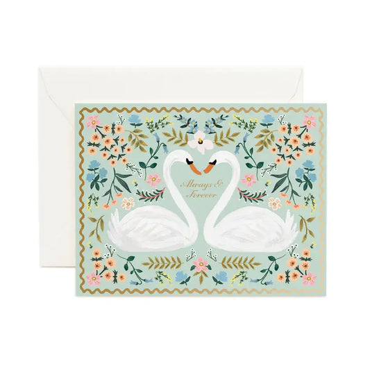 Always & Forever Swans | Wedding Card