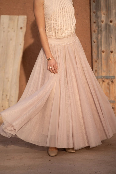 Maria Tulle Maxi Skirt-Black