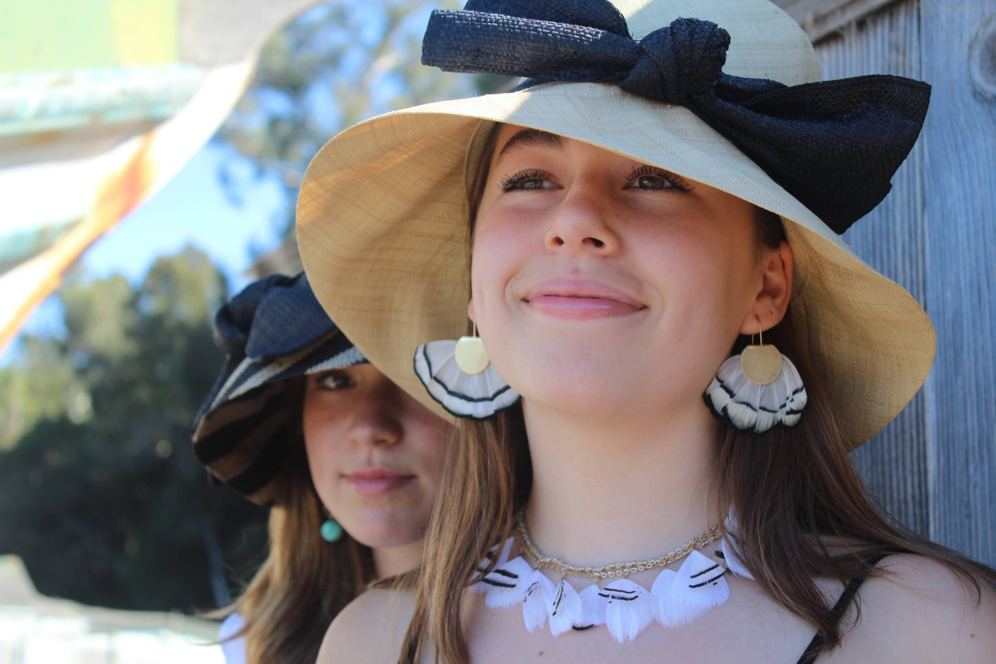 3" Brim Cara Straw Hat with Big Bow