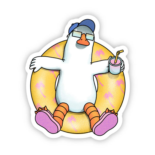 Chill Pool Goose Sticker