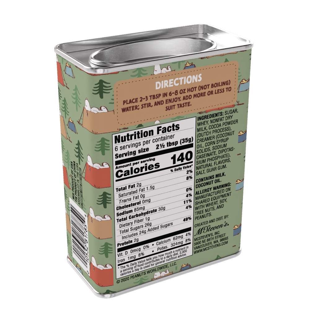 Peanuts® Snoopy Camp Life Chocolate Cocoa (8oz Tins)