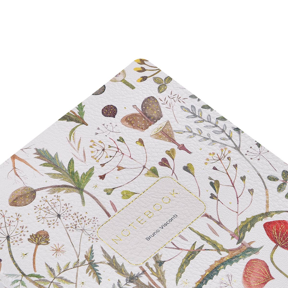 Vegan Leather A5 Notebook | Greens and Flowers 