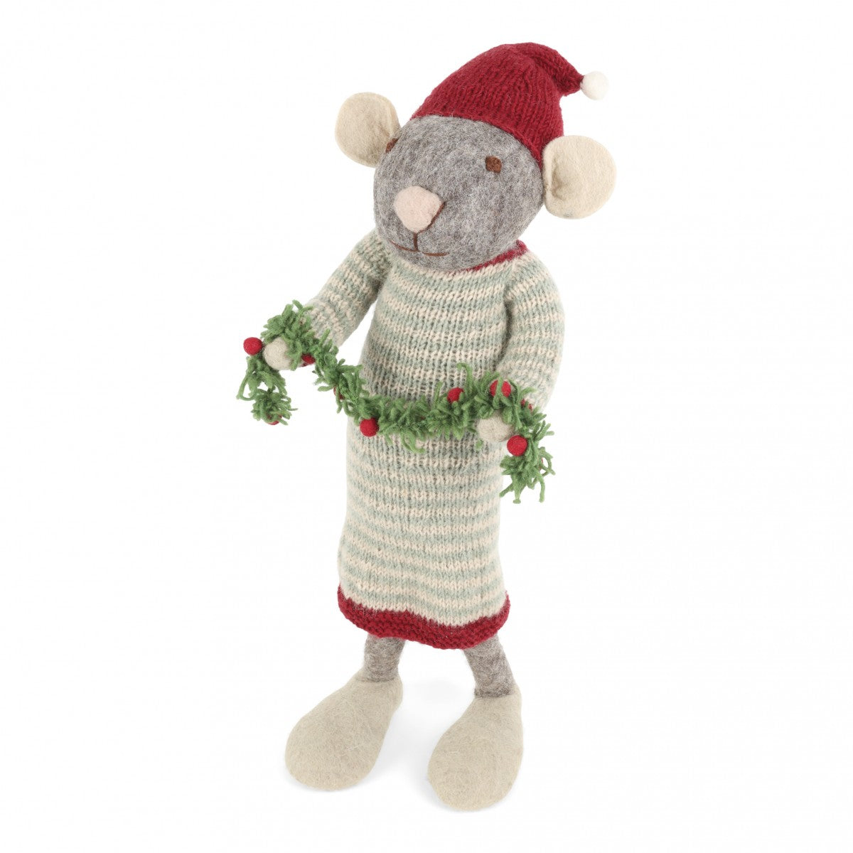X-Large Grey Mouse with Garland