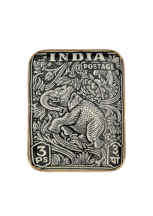 India Postage Enamel Tray