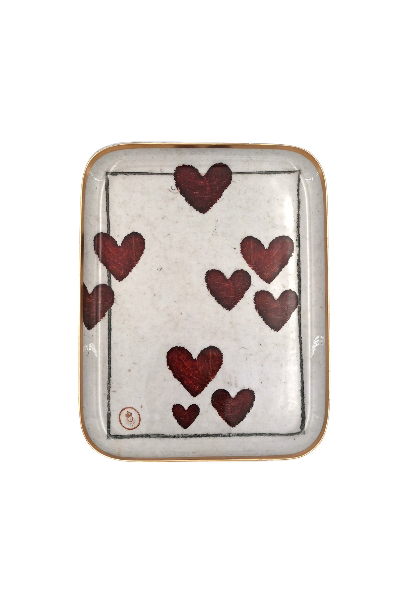 Coeur À Jouer Demi Plateau -Enamel Tray