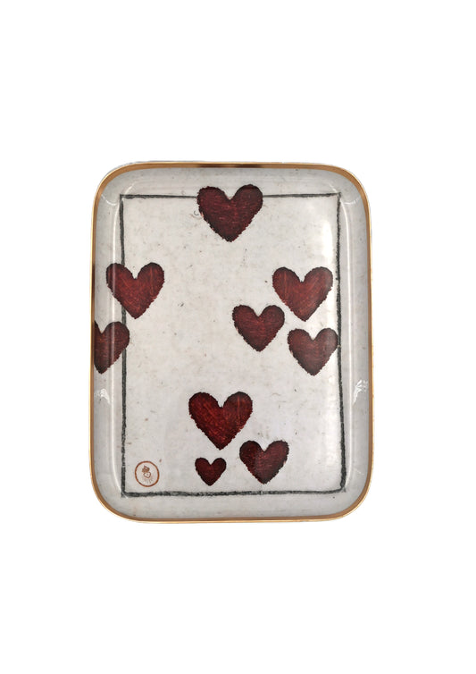 Coeur À Jouer Demi Plateau -Enamel Tray