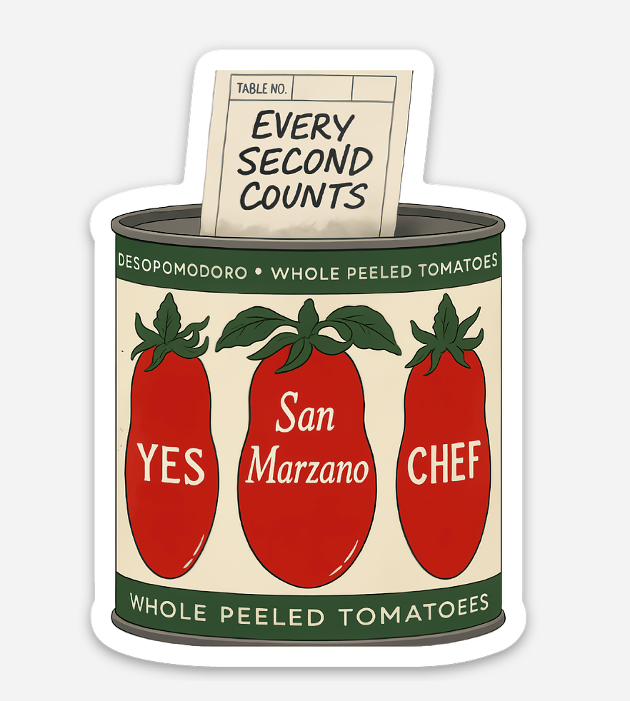 Yes Chef San Marzano Tomato Can Sticker – Retro Foodie
