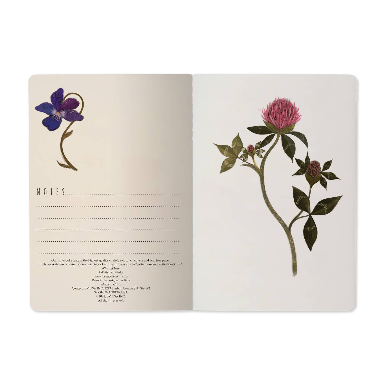 Symmetrical Flora Notebook