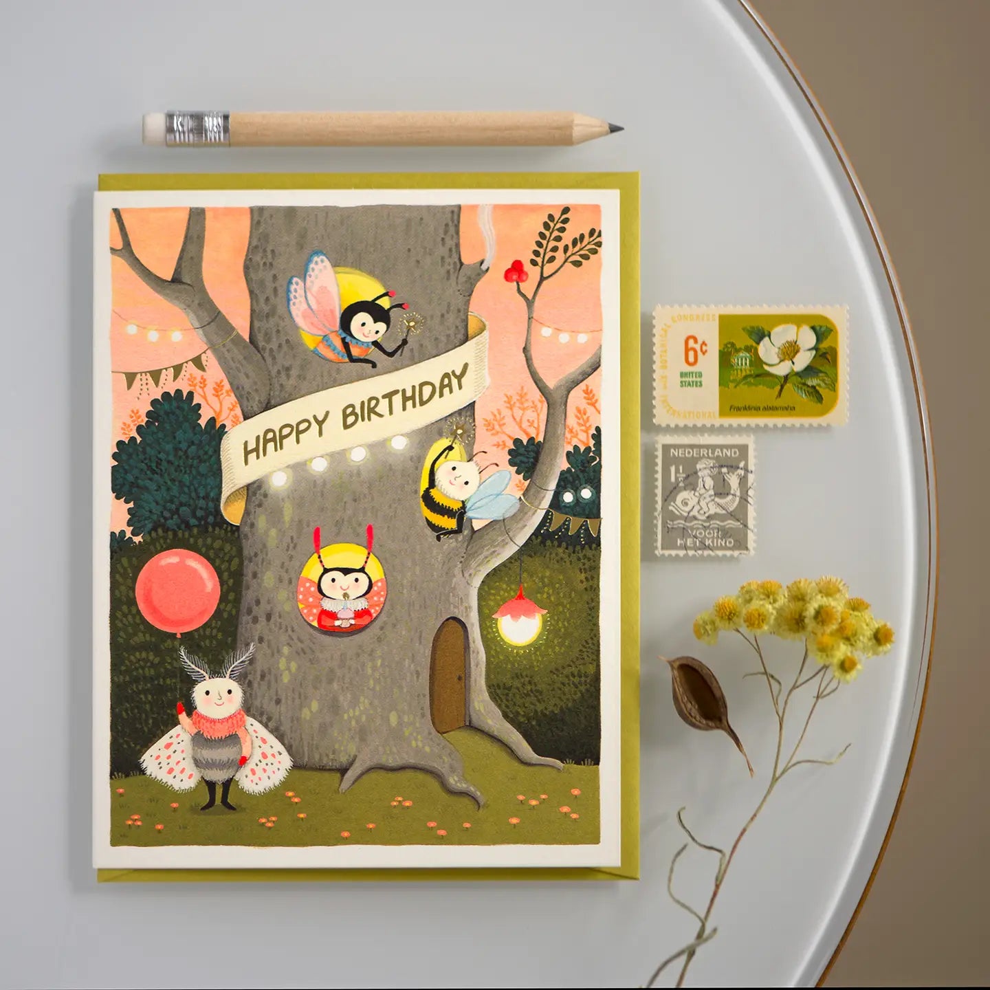 Tree Apartment Birthday Greeting Card