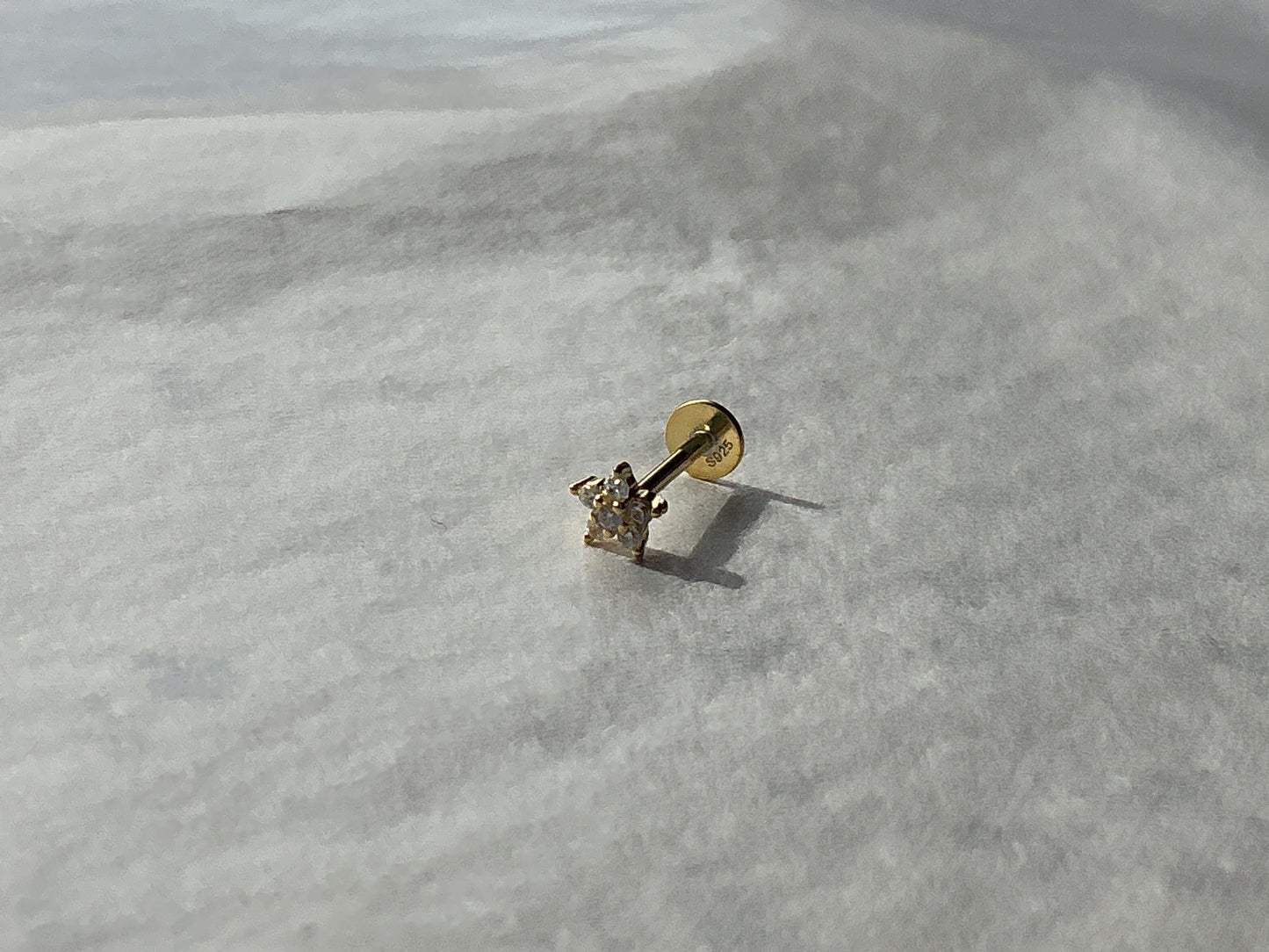 Crystal Flower Flatback Earring