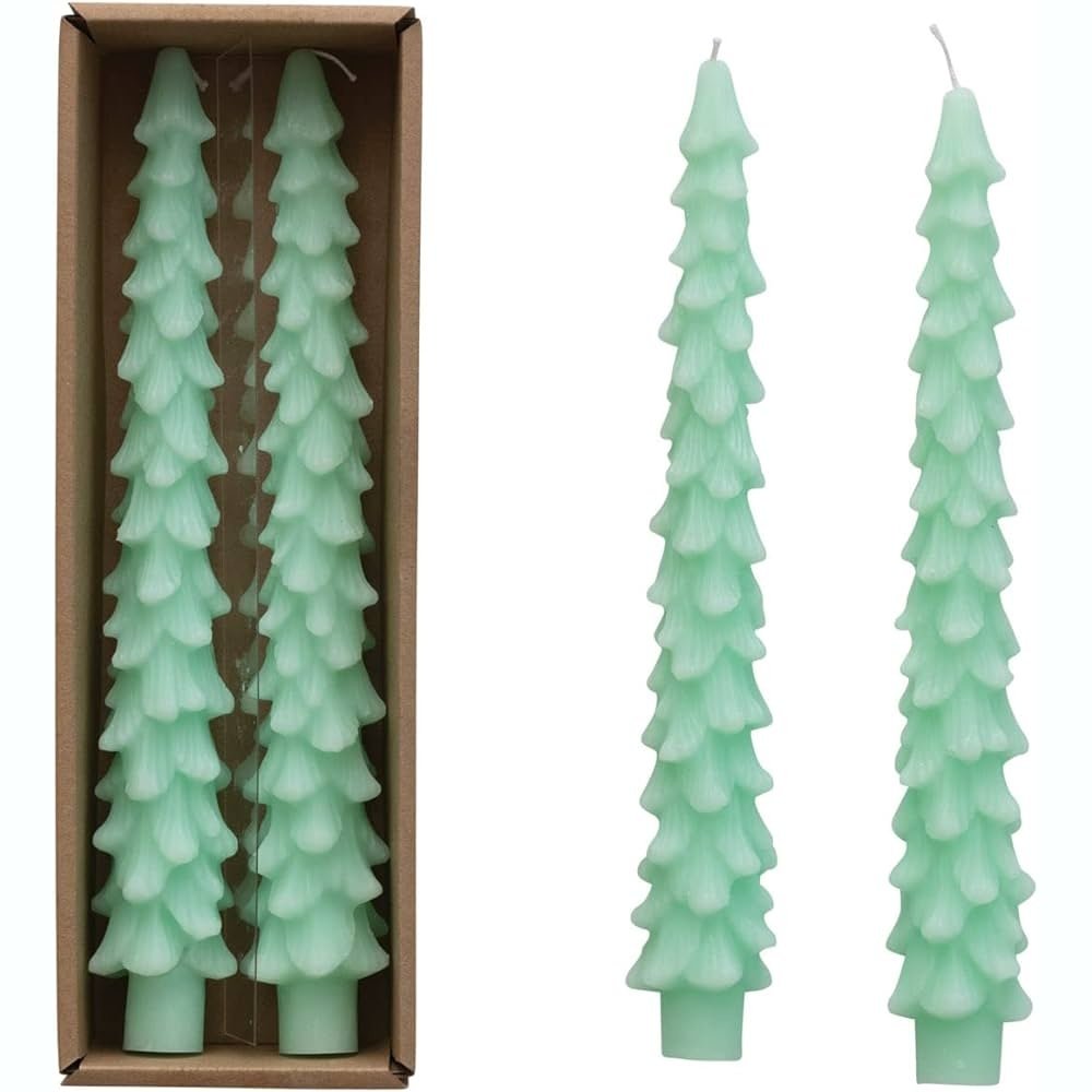 Unscented Tree Shaped Taper Candles In Box Mint