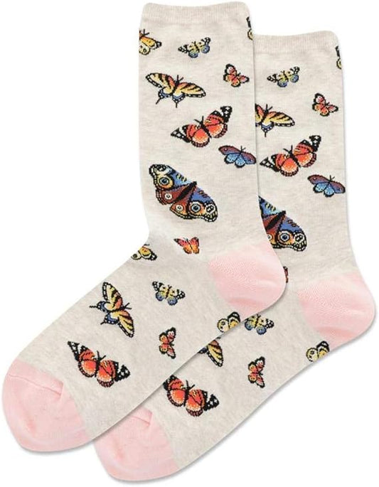 HOTSOX Women's Butterflies Crew Socks