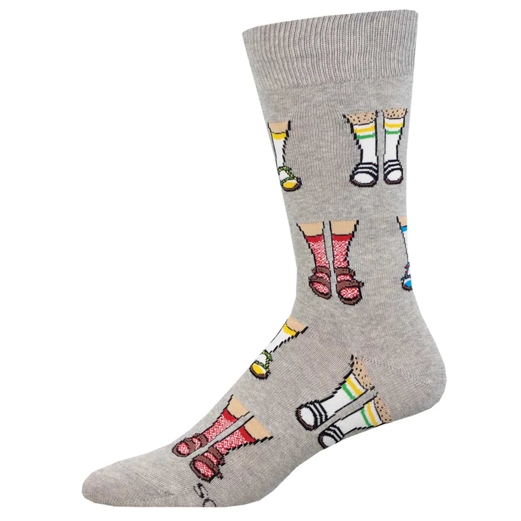 Men's Socks and Sandals Crew Socks