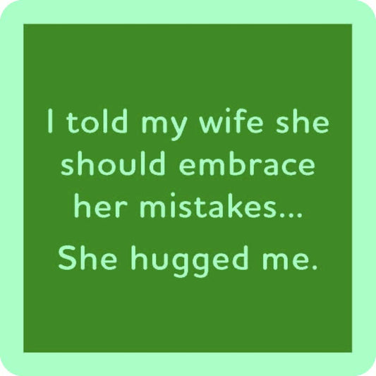 COASTER She Hugged Me | Funny Party Gift | Home Bar Decor