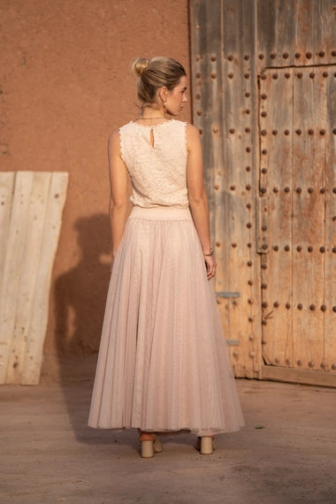 Maria Tulle Maxi Skirt-Black