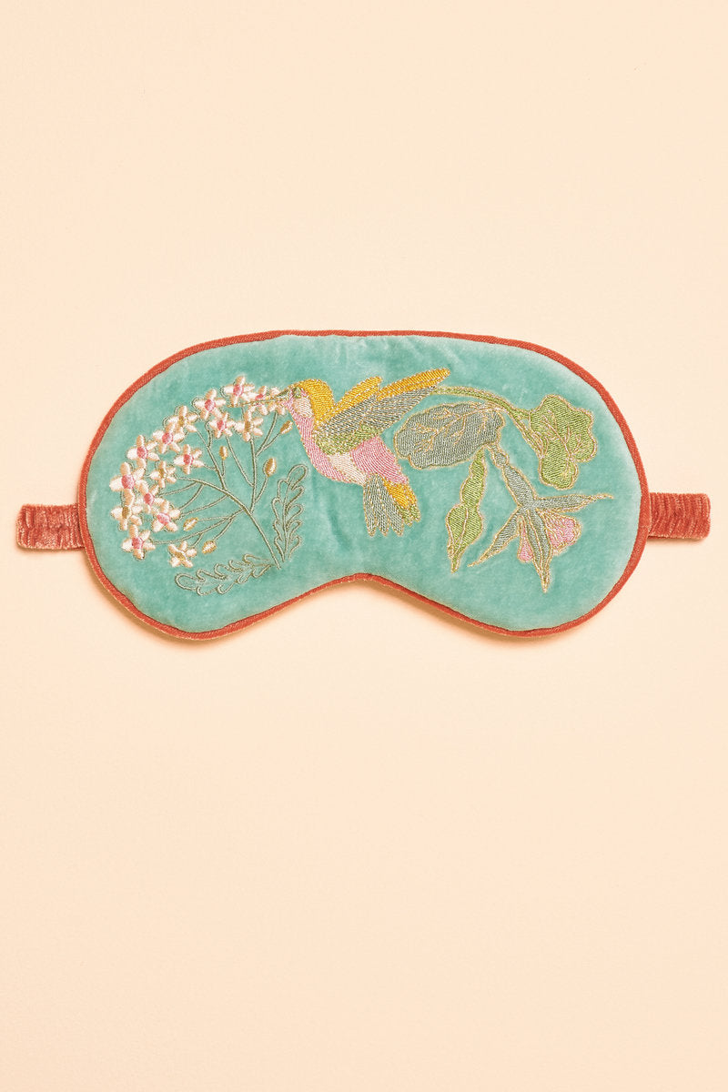 Luxury Lavender Velvet Eye Mask | Hummingbird