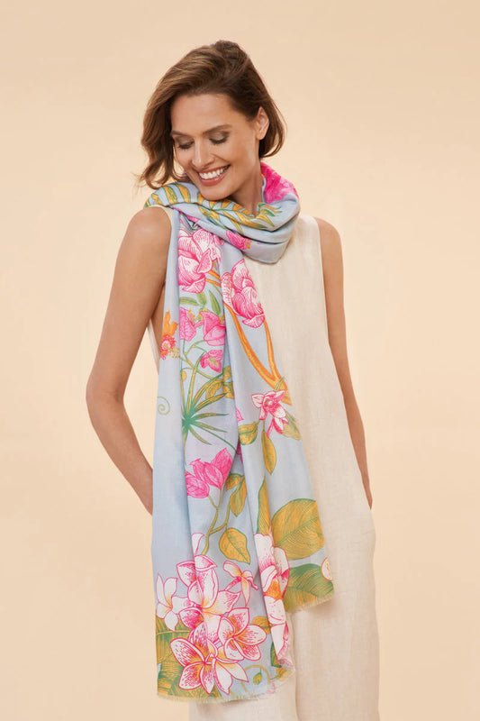 Printed Floral Jungle Scarf