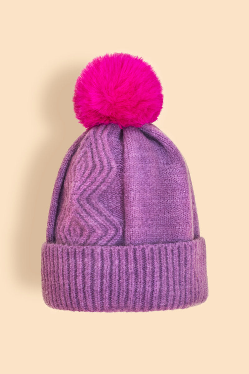 Ingrid Bobble Hat | Grape