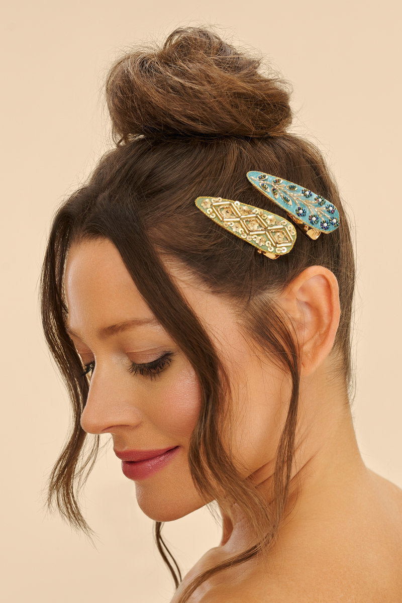 Jewelled Hair Clips (Set of 2) | Tile & Wheat