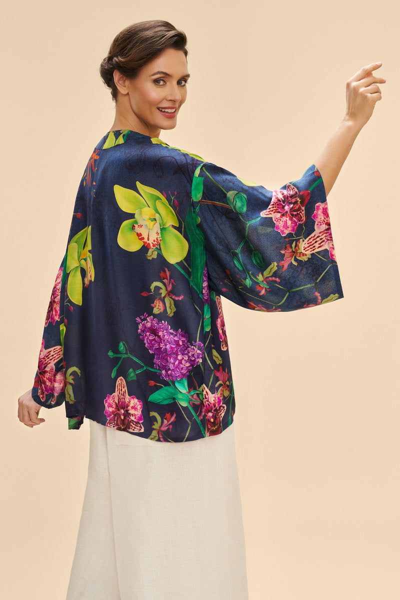 Exotic Evening Kimono Jacket | Ink