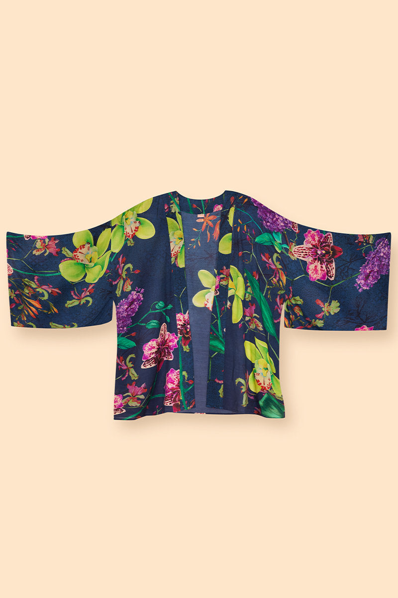 Exotic Evening Kimono Jacket | Ink