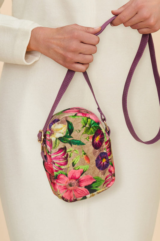 Velvet Out & About Bag | Oversized Botanicals