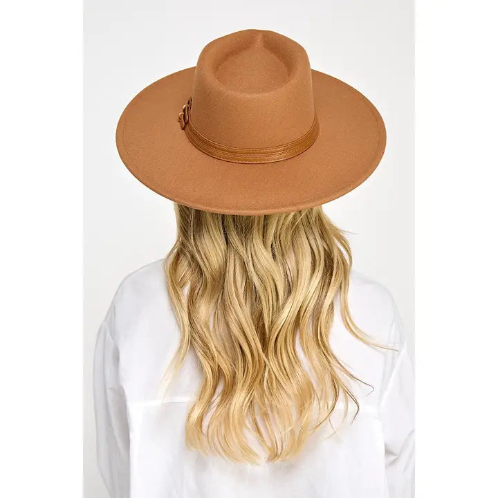 Double Belt Strap Fedora Hat
