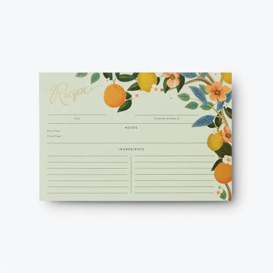 Citrus Grove Recipe Cards | Pack of 12