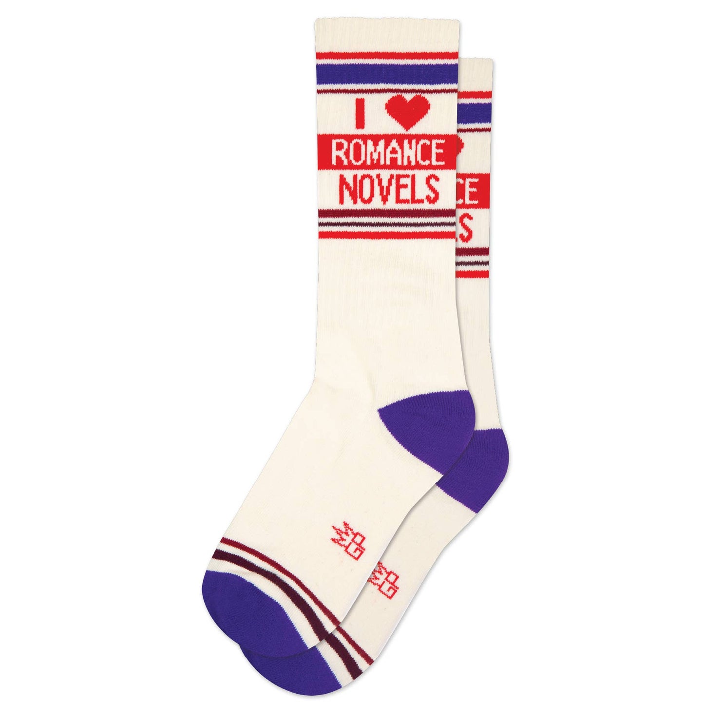 I ❤️ Romance Novels Gym Crew Socks