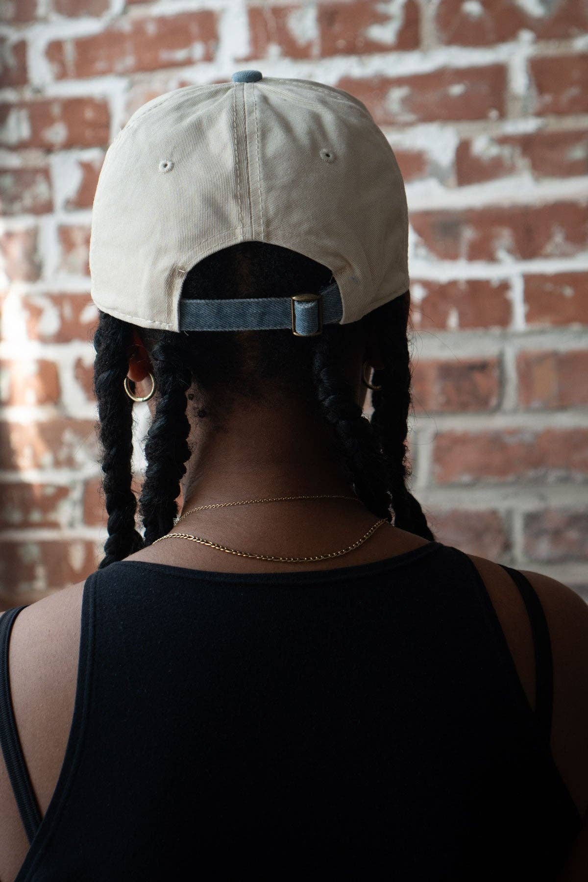 Blue Blooms Two-Tone Dad Hat