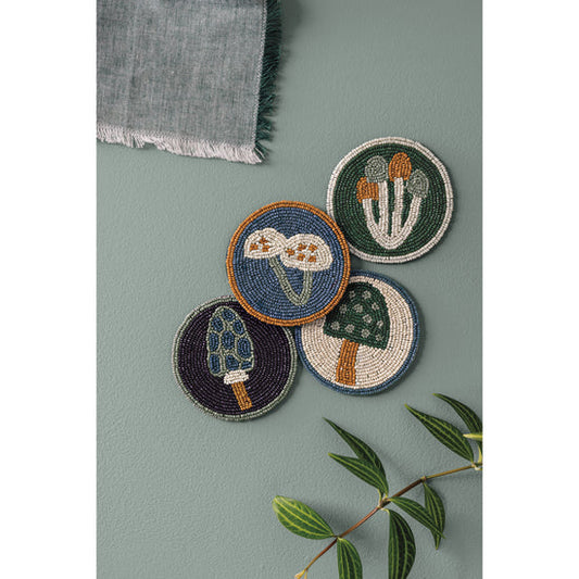 Wildgrove Beaded Coasters | Set of 4