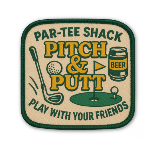 Pitch & Putt – Retro Golf Patch Style Sticker