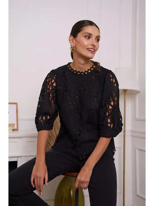 Daisy Guipure Lace Top