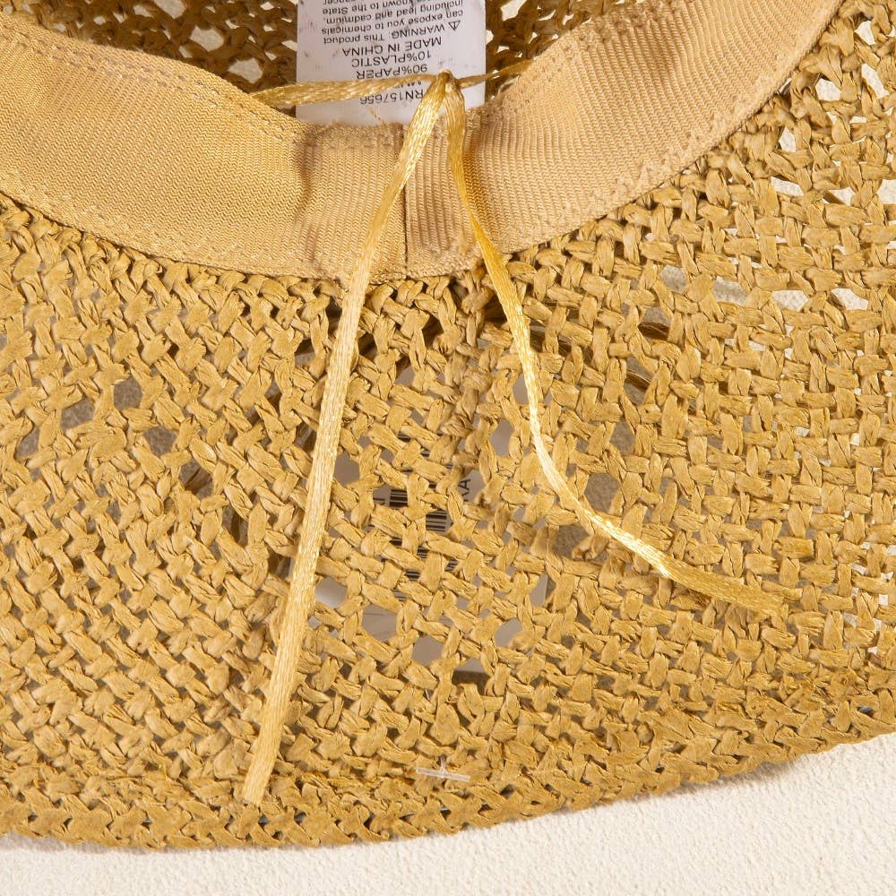 Thin Rope Strap Straw Cowboy Hat