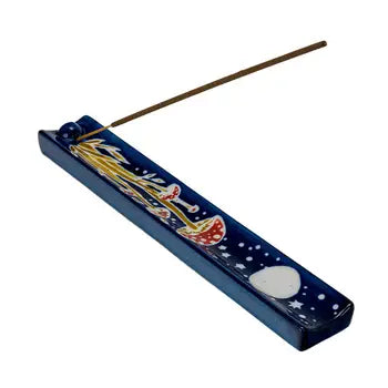 Hand painted Ceramic Incense Holder 9 Inch