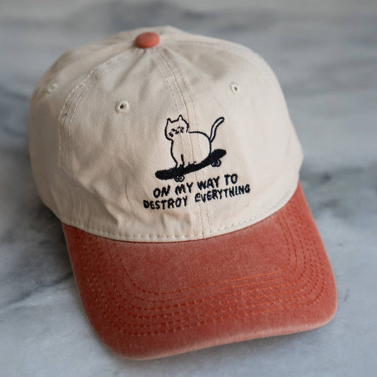 Sk8 Cat Two-Tone Dad Hat