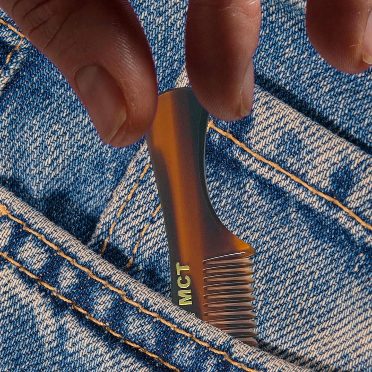 G.B.S MCT Moustache Comb Fine Toothed 3"